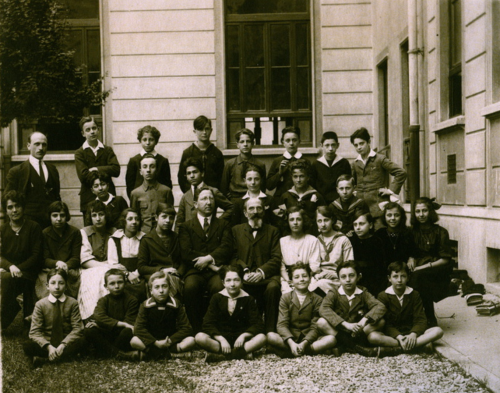 foto di classe in B/N