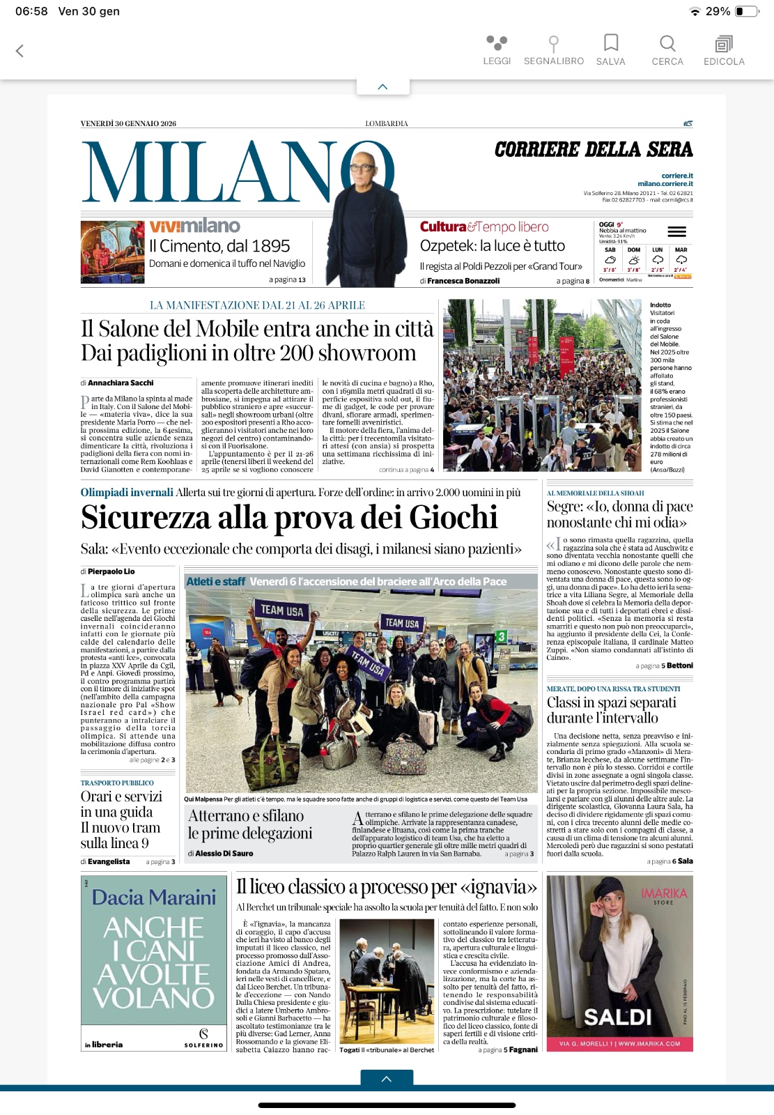 copertina corriere milano