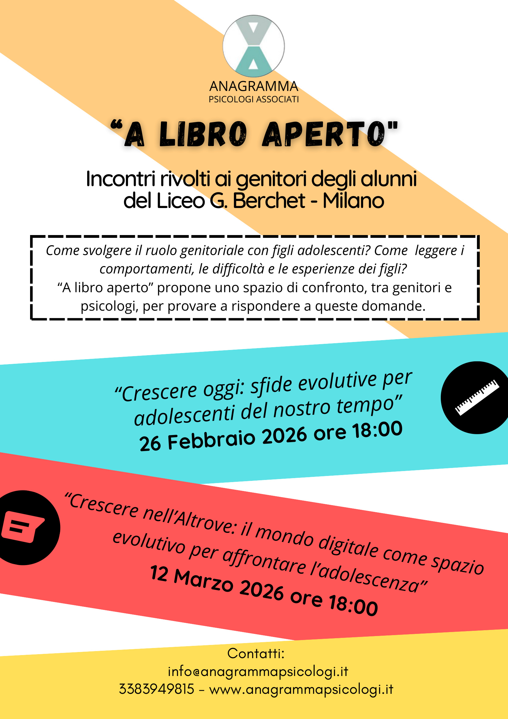 locandina libro aperto incontri adolescenti